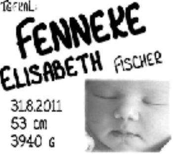 Babyanzeige von Fenneke Elisabeth Fischer von WESER-KURIER