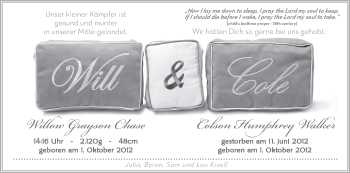 Babyanzeige von Willow Grayson Chase  von WESER-KURIER