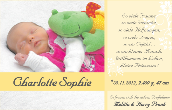 Babyanzeige von Charlotte Sophie  von WESER-KURIER
