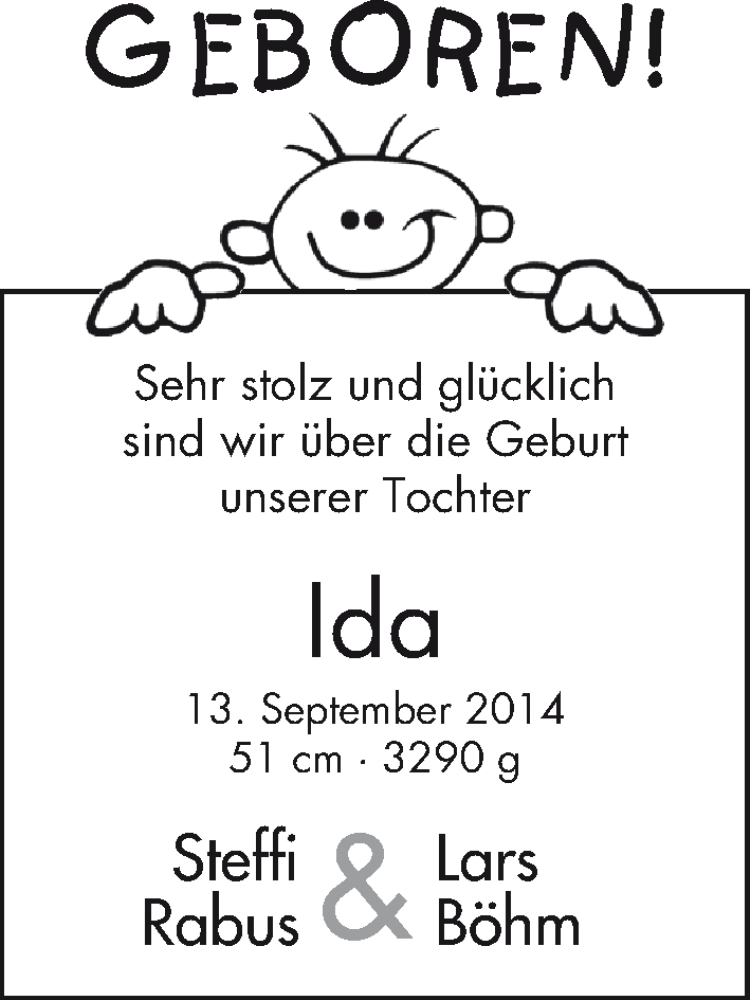 Anzeige für Ida Rabus vom 20.09.2014 aus WESER-KURIER