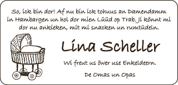 Babyanzeige von Lina Scheller von WESER-KURIER