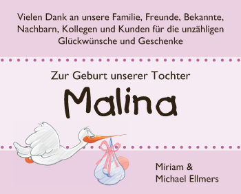 Babyanzeige von Malina  von Osterholzer Kreisblatt