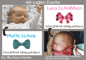 Babyanzeige von Luna und Mattis  von Osterholzer Kreisblatt